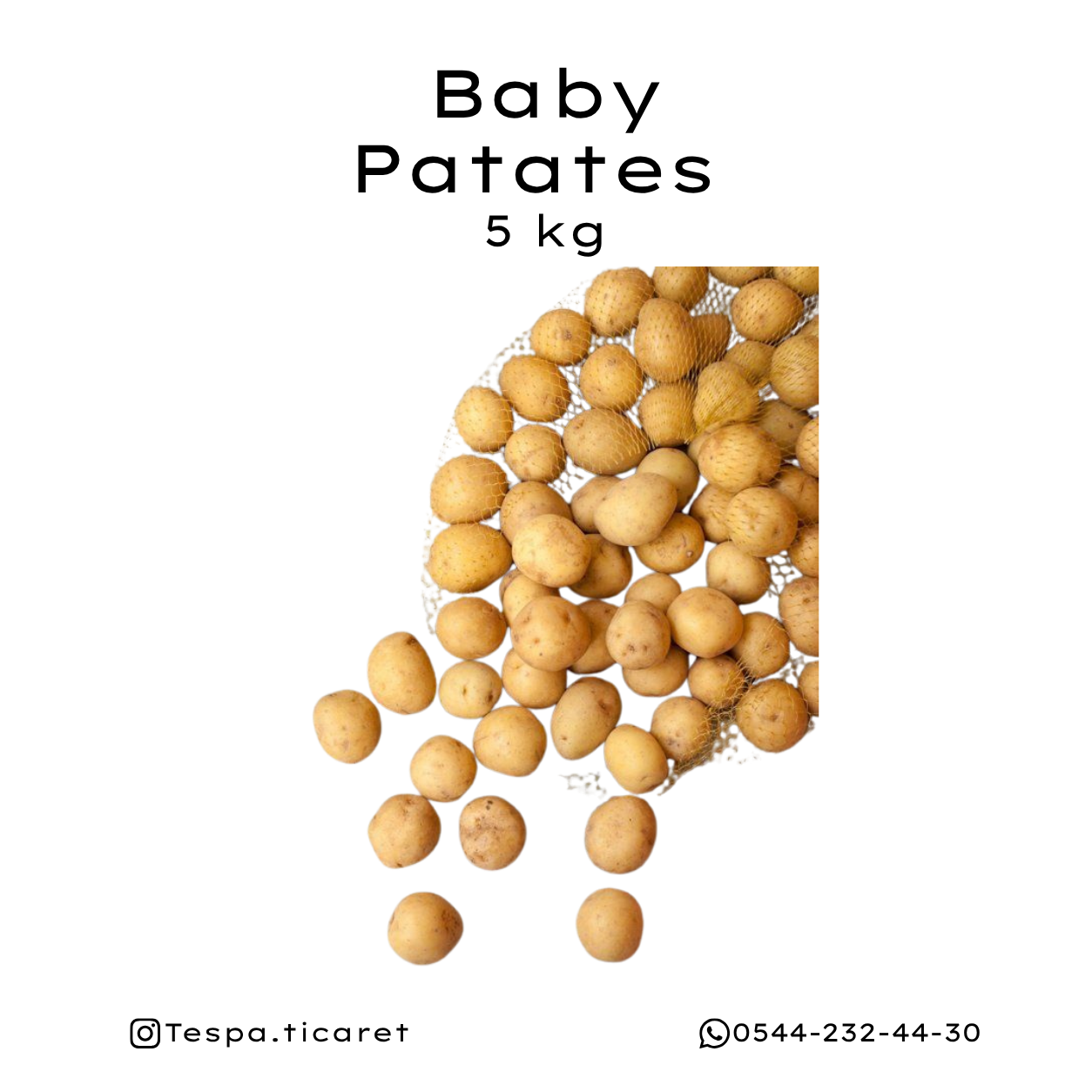 Baby Patates 5 kg – İnce Kabuklu, Minik ve Lezzetli